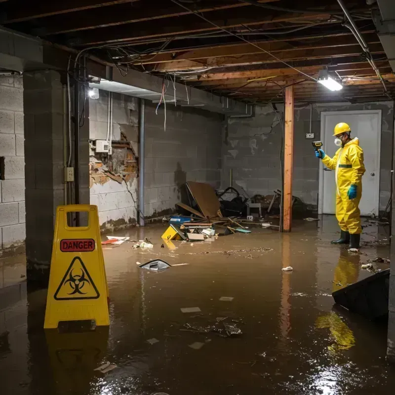 Flooded Basement Electrical Hazard in Lanark, IL Property