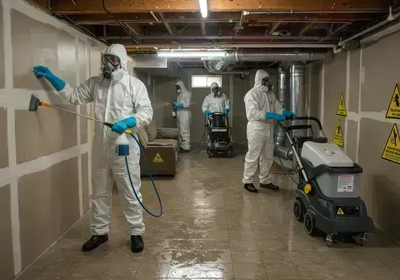 Basement Moisture Removal and Structural Drying process in Lanark, IL